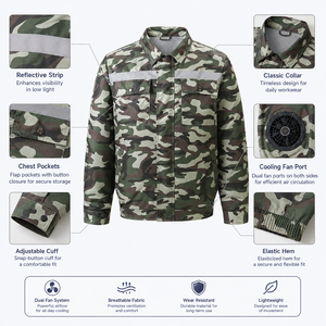 High Quality 100%Nylon Cooling Vest with Fan <strong>Summer</strong> Air Conditioned Casual Unisex Workout Cooling Fan <strong>Jacket</strong> Outdoor <strong>Lightweight</strong> - Product Image 2