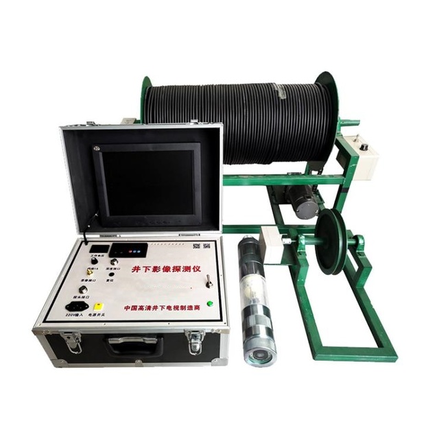 Downhole Video Views Monitoring 300m Dipper Tape 360 Degree Deep Borehole Water Well Inspection Camera