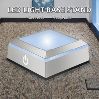 Base lumineuse LED carrée en ABS 5V à intensité variable avec interrupteur, pour présentoir, USB, minimaliste, pour cristaux 3D, idéale pour salon - Meilleures ventes