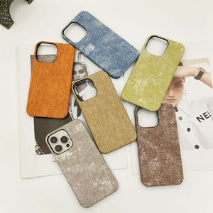 Coque de protection rigide anti-chute tendance pour iPhone 17 Pro, motif denim classique, demi-coque pour 15 Pro, et coque de protection tendance pour 16 Pro Max 16E - Product Image 2