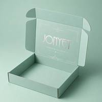 Boîte d'expédition en carton ondulé vert menthe de luxe sur mesure avec logo personnalisé de haute qualité pour l'emballage de produits de soin de la peau - Service d'usine tout-en-un