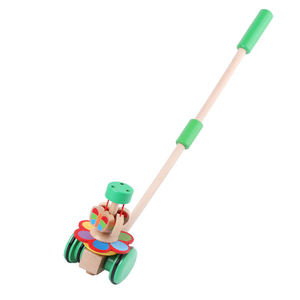 Puzle de madera para niños, carrito de <span class=keywords><strong>arrastre</strong></span>, juguete para niños y niñas, animales de dibujos animados, un solo empuje, diversión - Product Image 3