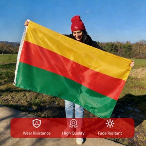 Bandera Personalizada de 3x5 pies, Amarilla, Roja y Verde, Resistente a la Intemperie, de Poliéster de Alta Resistencia, Bandera Cultural con Ojales de Latón - Product Image 6