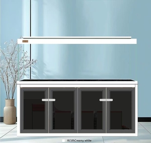 Aquarium sur pied en verre ultra-blanc sur mesure, grand format, avec système de filtration intelligent au fond, capacité 600L, pour extérieur et intérieur - Product Image 4