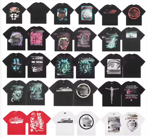 Vente directe usine – T-shirt décontracté unisexe tendance Hell Star NFC Series 260g en pur coton imprimé animal, coupe ample, manches courtes, été - Product Image 6