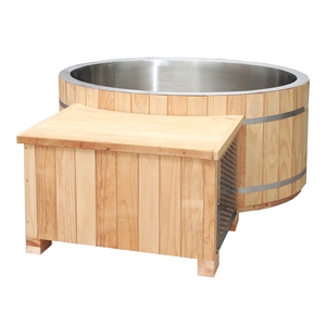 Bain froid en bois avec refroidisseur 0,8 CV, 1100 mm, combo bain à remous et bain de glace, pour 2 personnes - Product Image 3
