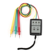 SP8030 Penguji Rotasi 3 Fase Indikator Fase Digital Detektor LED Buzzer Pengukur Urutan Fase Penguji Tegangan 200V-480V AC