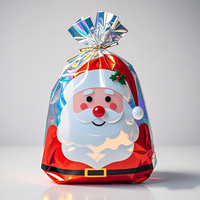 Petite pochette personnalisée en OPP colorée et étonnante en papier d'aluminium pour cadeau de Noël sacs d'emballage de qualité alimentaire en mylar