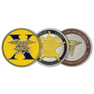 设计3d锌合金挑战硬币定制可雕刻金属硬币双纪念纪念品硬币和奖章