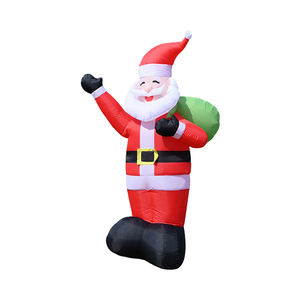 ซานตาคลอสเป่าลมขนาด 6 ฟุต พร้อมไฟ LED สำหรับตกแต่งงานปาร์ตี้วันหยุดคริสต์มาสกลางแจ้ง - Product Image 3