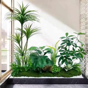 Grande combinaison de plantes vertes artificielles d'intérieur <span class=keywords><strong>pour</strong></span> décoration de fenêtre aménagement de cour de balcon excellente <span class=keywords><strong>pour</strong></span> l'aménagement paysager - Product Image 4