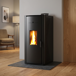 Poêle à granulés hydro automatique industriel 19,2 kW, alimentation en granulés, chauffage à eau chaude, design moderne, contrôlé par WIFI, pour bricolage - Product Image 2
