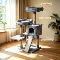 Arbre à chat multi-niveaux avec condo et poteaux à gratter pour chats