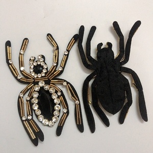 Squisito ricamo perline strass Spider patch accessori indumento LT9318 - Product Image 4