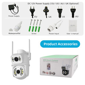 ICSEE wifi摄像机ptz 8MP 4k家庭高清网络夜视户外6MP 3k无线双镜头双屏监视器IP闭路电视摄像机 - Product Image 3