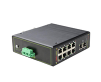 Switch PoE Industrial Administrado ONV de 10 Puertos Gigabit E, IPS53108PFM con Función QoS, Capacidad de 20 Gbps, Half-Duplex