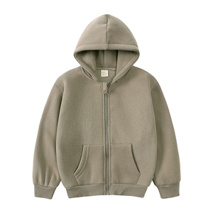 <span class=keywords><strong>Felpa</strong></span> Tinta Unita Autunno Inverno per Bambini Ragazzi Manica Lunga con <span class=keywords><strong>Zip</strong></span> Felpe con Cappuccio per Ragazzi con Tasca in Cotone <span class=keywords><strong>Felpa</strong></span> Nera per Ragazze - Product Image 5