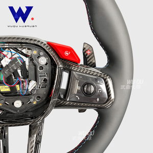 Volante de Fibra de Carbono Genuino de Alta Calidad en Negro para <span class=keywords><strong>BMW</strong></span> G20 G22 G26 G30 G60 G80 Id8 F90 G90 F97 F98 X3M X4M X5M X6M M3 5 - Product Image 4