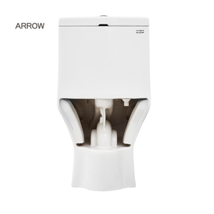 Inodoro de una pieza ARROW moderno, alargado, con doble descarga, sifón en S y taza de cerámica - Product Image 3