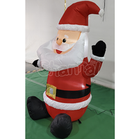 Vente en gros d'usine - Décoration de jardin gonflable classique Père Noël - Père Noël assis gonflable pour l'extérieur