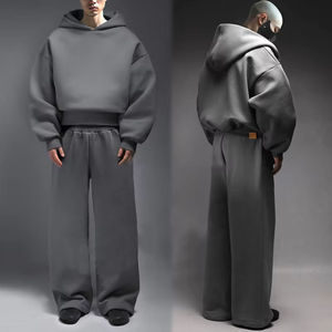 Produttore di Tute Unisex Oversize, Set di Felpa e Pantaloni in Pile Tecnico Pesante, Tuta Sportiva Oversize per Uomo - Product Image 2