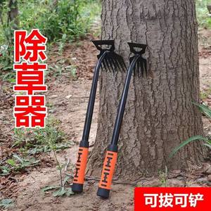 Désherbeur à double usage en acier au manganèse, 37 cm, manche orange, outil pour ameublir la terre et arracher les mauvaises herbes, pour usage en jardin - Product Image 4