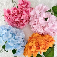 Hydrangea artificielle de haute qualité, effet toucher réel, grande fleur à 5 branches, style TIANYUAN, pour décoration maison et mariage