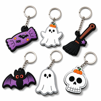 Porte-clés personnalisé en PVC souple pour Halloween, étanche, idéal pour cadeau promotionnel, souvenir, breloque de sac, ou événementiel