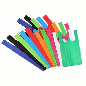 Promotional Wholesale Shopping Tote Vest T-Shirt Hangable Blue Pp Non Woven <b>Bag</b> Cheap Price Non-Woven <b>Bag</b> - Product Image 2