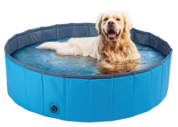 Piscine pliable pour chiens et chats en PVC bleu et rouge, durable, 80x20cm, certifiée CE BSCI EN-71