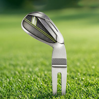 Marqueur de balle de golf personnalisé en alliage de zinc doré avec logo, outil de réparation de gazon pour sports de plein air
