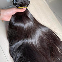 Lots de Cheveux Humains Vierges Alignés Naturellement, Qualité 12A 15A, Lisses Comme des Baguettes, Double Tissage, Origine Vietnamienne, Vente en Gros pour Fournisseurs