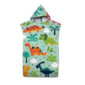 Custom Logo Quick Dry <b>Microfiber</b> Kids Hooded Wearable <b>Beach</b> Poncho <b>Towel</b> for Outdoor Summer Promotions - Product Image 3
