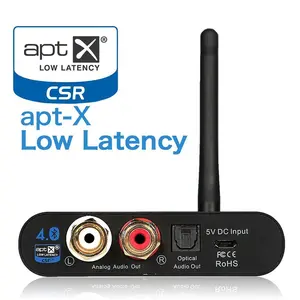 AKAUDIO New Products CSR8675 V5.2 Bluetooth Wireless aptX HD Audio Receiver with DAC and 3.5mm Jack