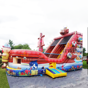 สไลเดอร์สูบลมขนาดใหญ่เรือโจรสลัดสำหรับสระว่ายน้ำ - Product Image 6