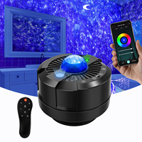 Projecteur d'étoiles LED avec haut-parleur intégré, lumière de nuit ciel étoilé vague océanique, projecteur LED blanc, projecteur LED RVB pour fête
