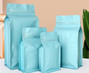 Échantillon gratuit refermable fond carré sac <span class=keywords><strong>de</strong></span> <span class=keywords><strong>café</strong></span> 1kg 500g 250g mat plat <span class=keywords><strong>noir</strong></span> en plastique feuille d'aluminium Pack Valve fermeture éclair thermoscellage - Product Image 4