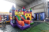 Château gonflable commercial avec toboggan pour enfants, aire de jeux gonflable intérieure et extérieure pour location de fêtes et divertissement
