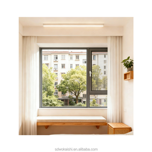 Fenêtre à battant en alliage d'aluminium de haute qualité, triple <span class=keywords><strong>vitrage</strong></span>, à rupture de pont thermique, insonorisée, écoénergétique, pour entrée de villa moderne - Product Image 6