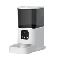 Distributeur automatique de nourriture pour animaux de compagnie rechargeable avec contrôle par application WiFi, distributeur intelligent de nourriture pour chats et chiens avec caméra, design circulaire, bol en acier inoxydable