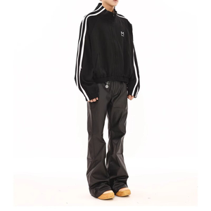 <span class=keywords><strong>Pantaloni</strong></span> a Zampa d'Elefante <span class=keywords><strong>in</strong></span> <span class=keywords><strong>Pelle</strong></span> PU di Alta Qualità per Uomo, <span class=keywords><strong>con</strong></span> <span class=keywords><strong>Elastico</strong></span> <span class=keywords><strong>in</strong></span> Vita, Stile Vintage <span class=keywords><strong>in</strong></span> Tinta Unita - Product Image 4