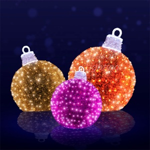 Quả Cầu Giáng Sinh Ánh Sáng Kim Tuyến Với Những Ngôi Sao Nhỏ Lấp Lánh - Product Image 4