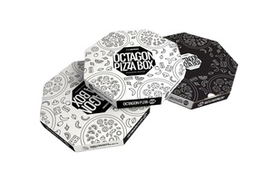 Bán Buôn Biểu Tượng Tùy Chỉnh Thiết Kế In Cấp Thực Phẩm Takeout Sóng Giấy Kraft Các Tông Bát Giác Vòng Bánh Pizza Bao Bì Hộp - Product Image 5