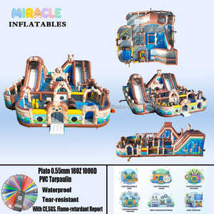 Château gonflable professionnel en PVC pour chiots, grand château de saut avec toboggan pour location événementielle - Product Image 1