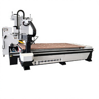 Routeur CNC 4 axes linéaires ATC 1530 pour le travail du bois, machine de fraisage et de découpe pour la fabrication de meubles, armoires et panneaux