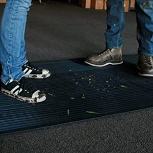 Feuille de caoutchouc synthétique de 1.2m de large Format de rouleau à larges rayures pour <span class=keywords><strong>quai</strong></span> de chargement de camion Plancher d'usine Atelier Caoutchouc nervuré au sol - Product Image 6