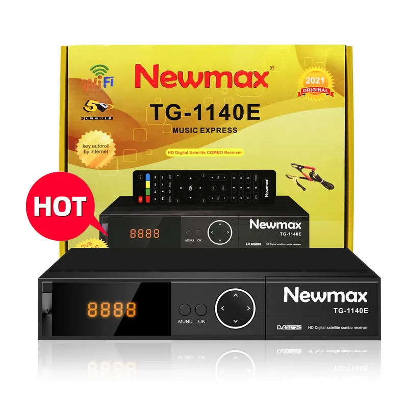 NEWMAX TG-1140E Produk Baru 2023 Kualitas Tinggi Dekoder Tv Digital Set Top Box Dvb T2 S2 C Penerima Kombo