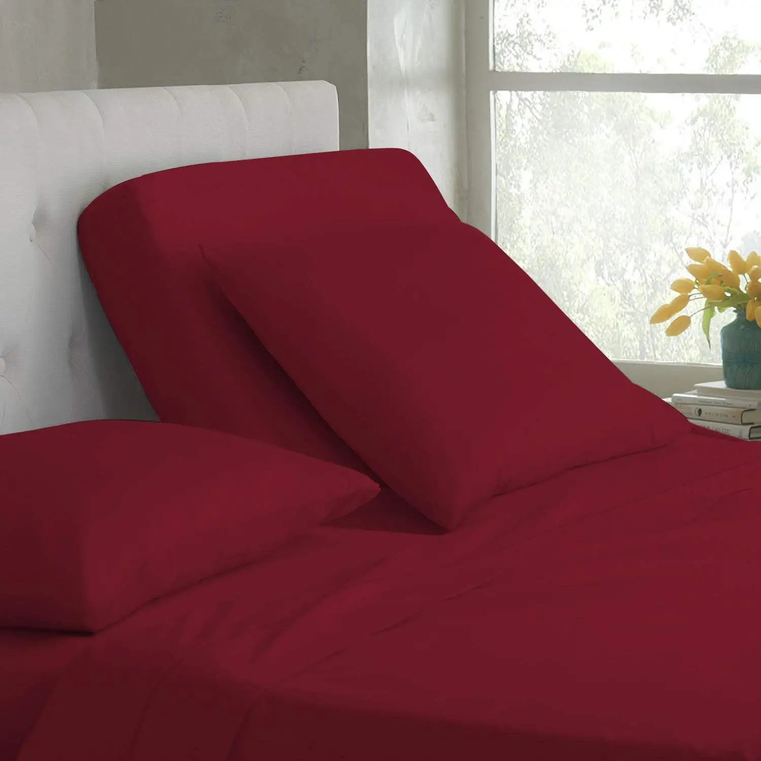 4 قطعة غطاء سرير مجموعة ستوكات قابل للتعديل أعلى انقسام سرير حجم كينج غطاء سرير