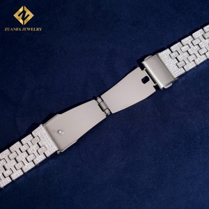 Joyería de Moda, Plata 925, Joyería Fina, Estilo Hip Hop, Correa de Reloj con Diamantes Moissanite - Product Image 4