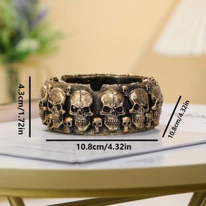 Cenicero <span class=keywords><strong>de</strong></span> Resina con Forma <span class=keywords><strong>de</strong></span> Calavera, Cenicero Decorativo, Adornos Novedosos y Creativos para Decoración del Hogar, Decoración <span class=keywords><strong>de</strong></span> Halloween - Product Image 3